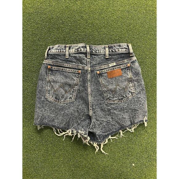 Wrangler Festival Shorts High Rise Women's Size 30 Denim Jean Mid Acid Wash - Picture 4 of 6